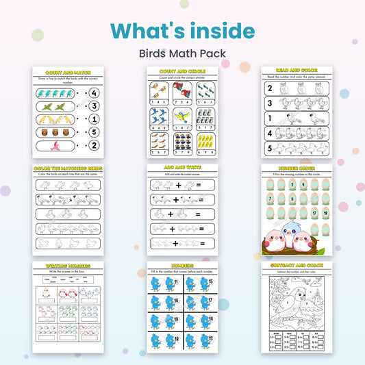 Birds Math Pack – what's inside