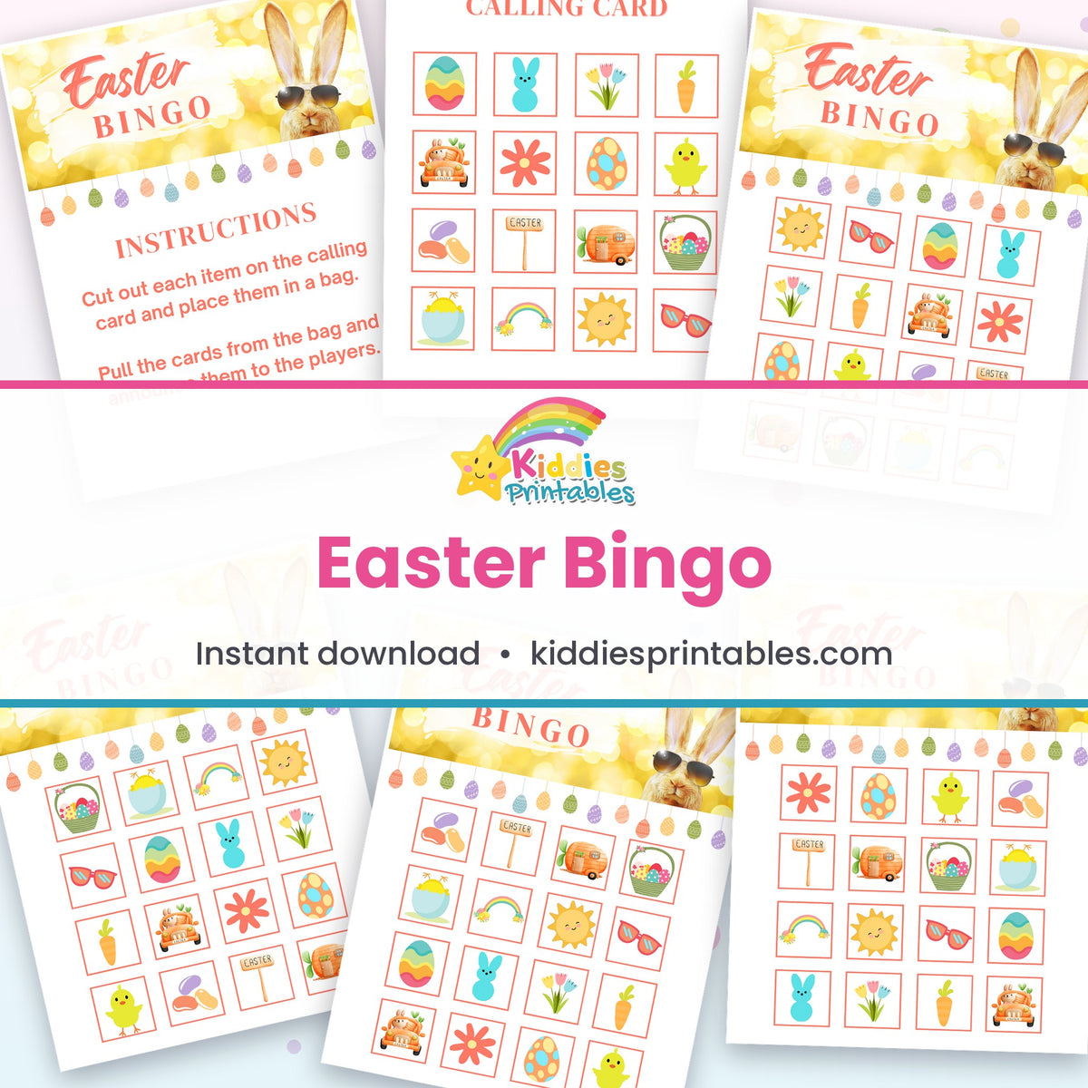 Easter Bingo – page collage