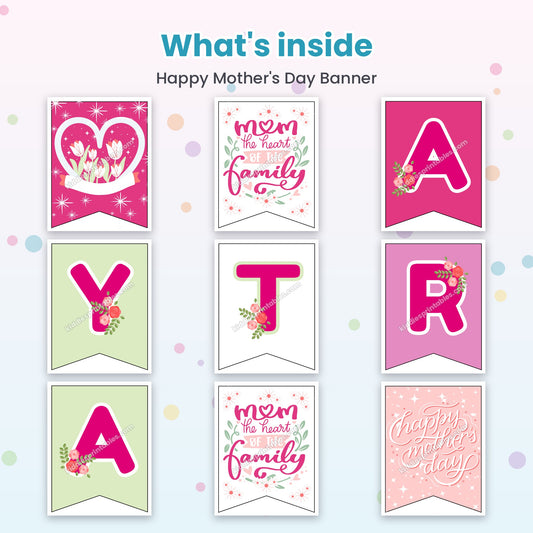 Happy Mother's Day Banner printable – inside pages preview