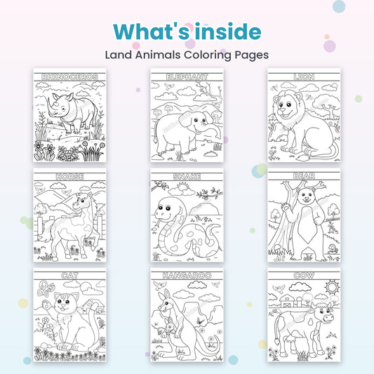 Land Animals Coloring Pages – what's inside