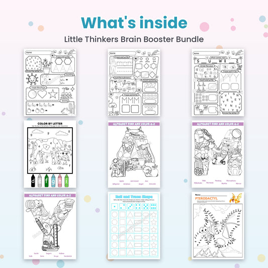 Little Thinkers Brain Booster Bundle printable – inside pages preview