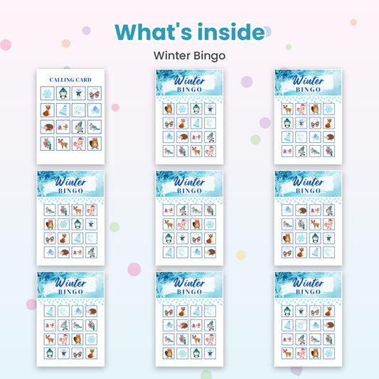 Inside pages of Winter Bingo