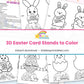 3D Easter Card Stands to Color – page collage