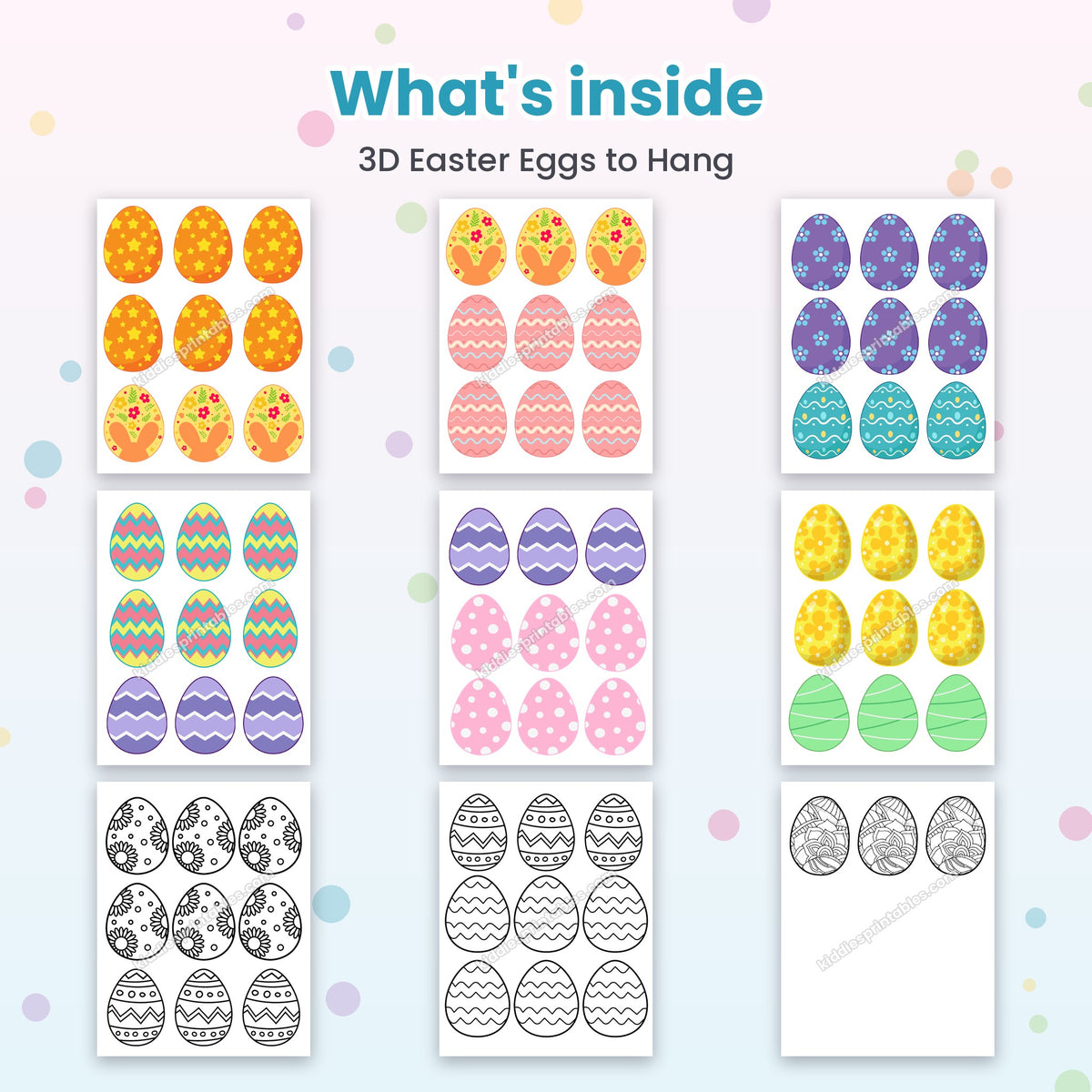 3D Easter Eggs to Hang – what's inside