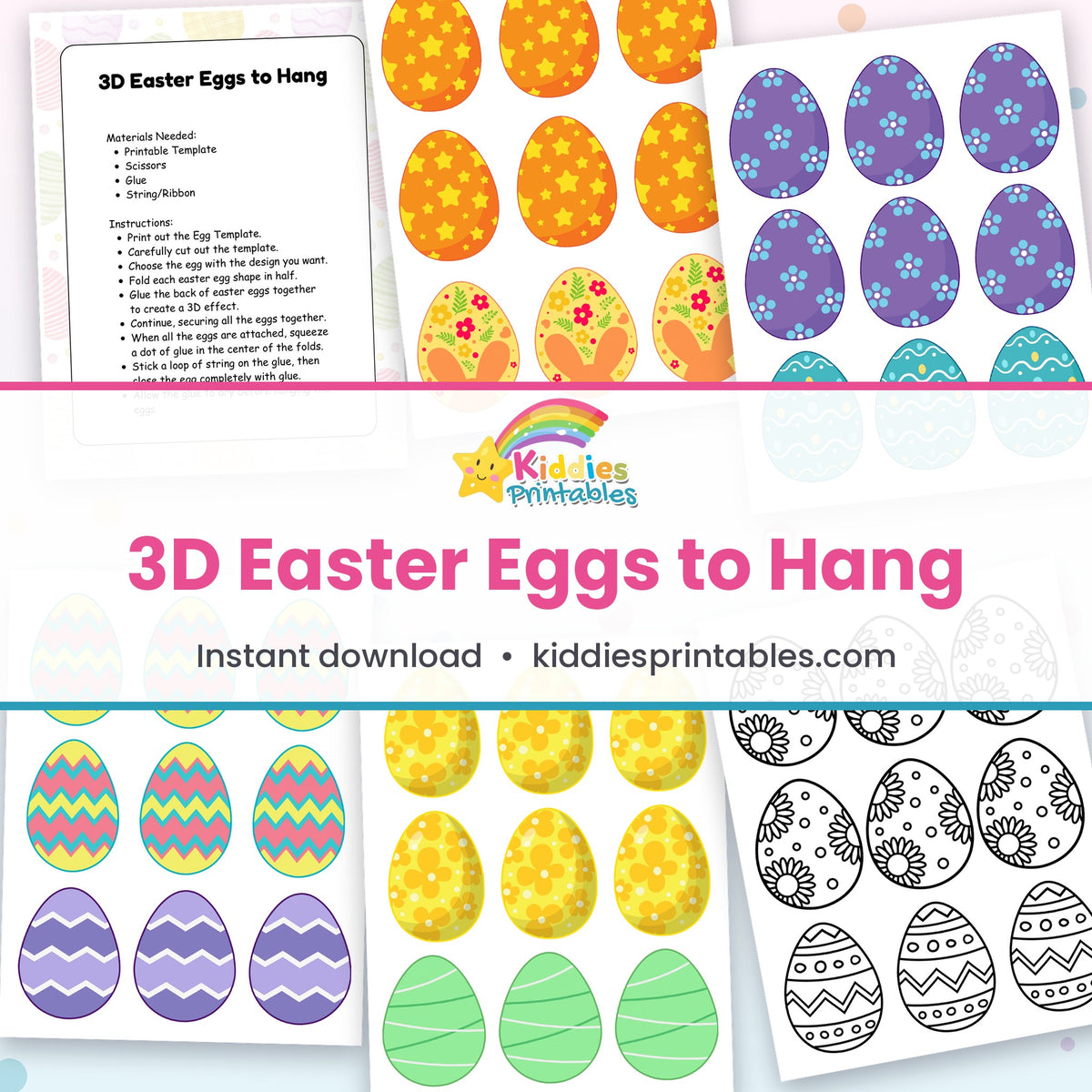 3D Easter Eggs to Hang – page collage