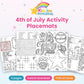 4th of July Activity Placemats printable – cover
