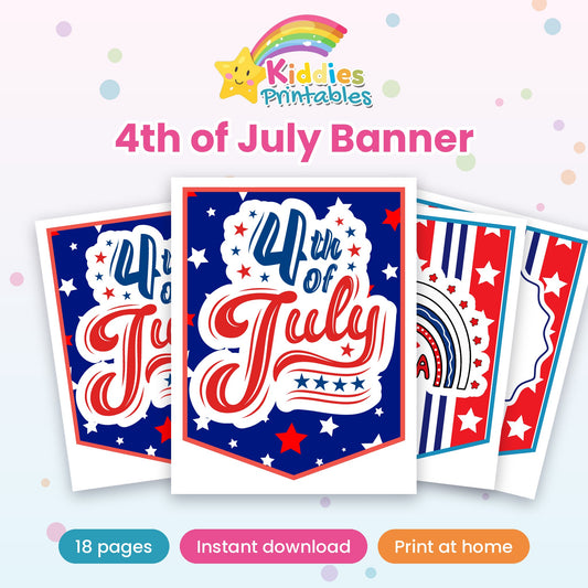 4th of July Banner printable – main preview