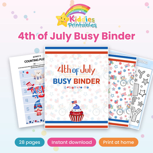 4th of July Busy Binder printable – main preview