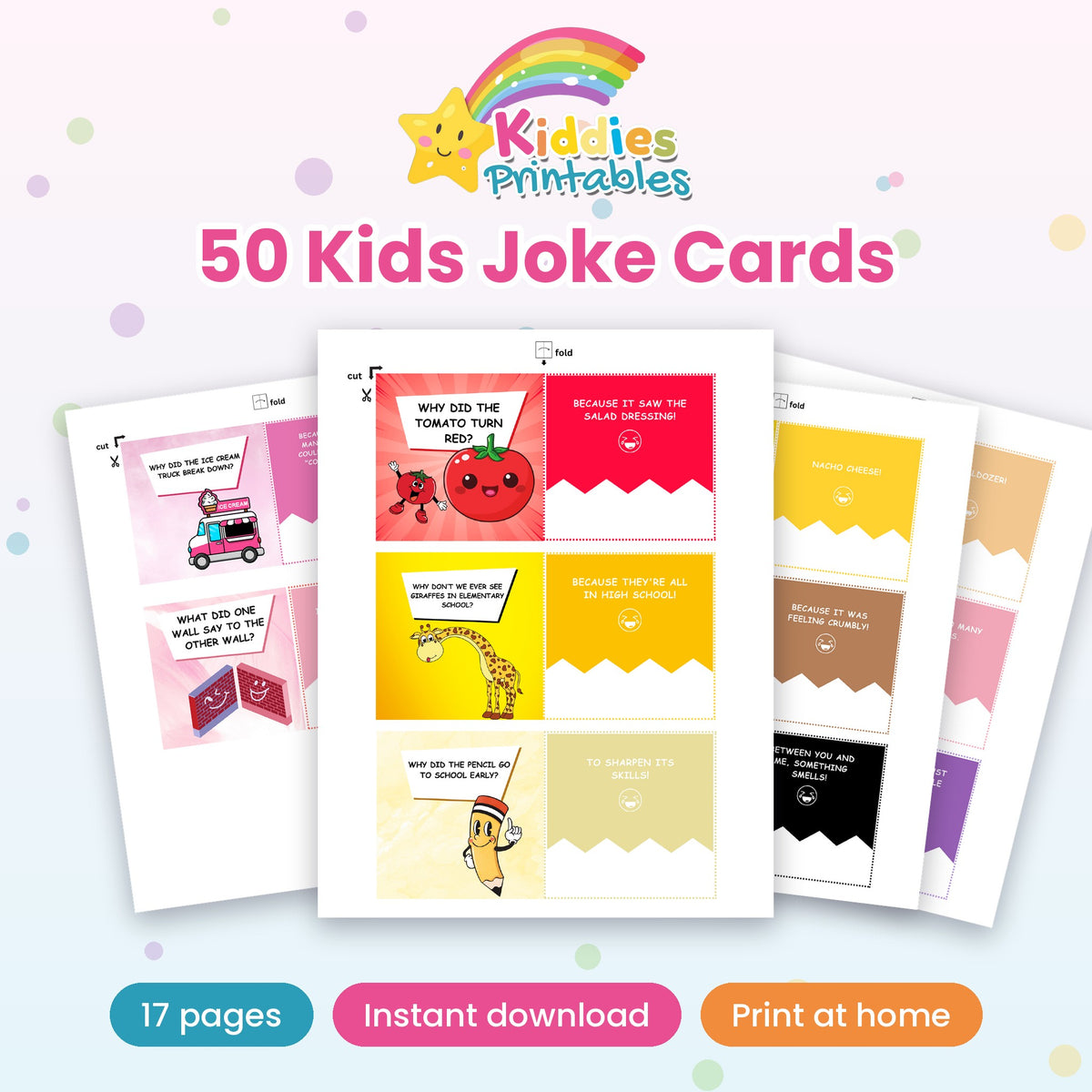 50 Kids Joke Cards printable – cover