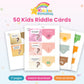 50 Kids Riddle Cards printable – cover