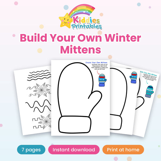 Build Your Own Winter Mittens printable – cover