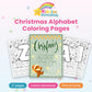 Christmas Alphabet Coloring Pages printable - cover and preview