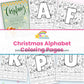Christmas Alphabet Coloring Pages printable - page collage