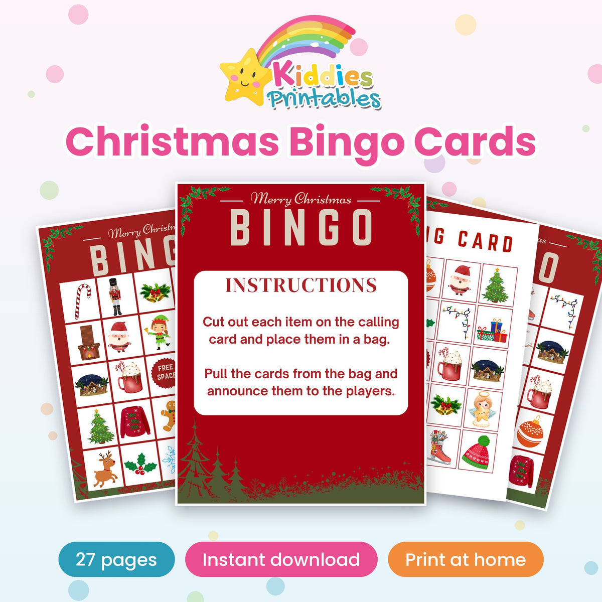 Christmas Bingo Cards printable – cover