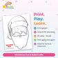 Christmas Cut & Build Crafts printable – what's included