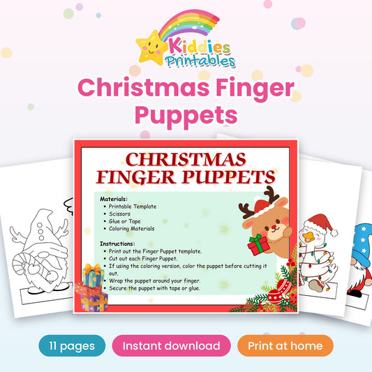 Christmas Finger Puppets printable cover