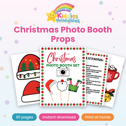 Christmas Photo Booth Props printable cover