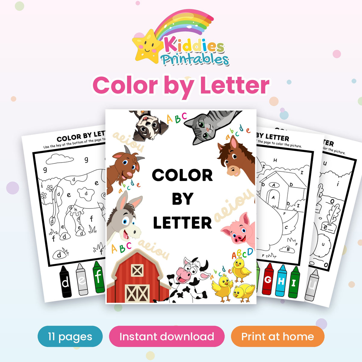 Color by Letter printable – cover