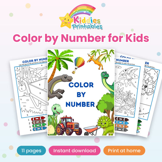 Color by Number for Kids printable – cover