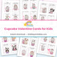 Cupcake Valentine Cards for Kids – page collage