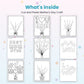 Cut and Paste Mother's Day Craft printable – inside pages preview