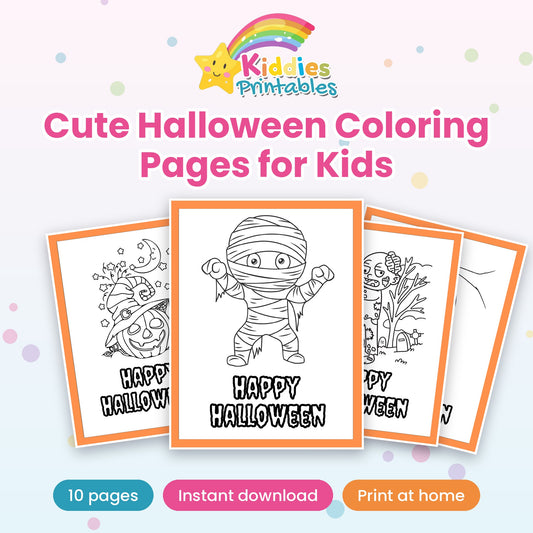 Cute Halloween Coloring Pages for Kids printable – cover