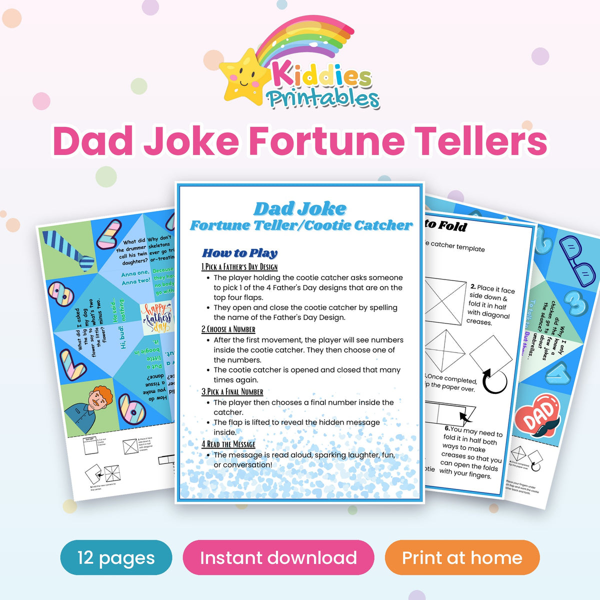 Dad Joke Fortune Tellers printable – cover