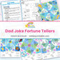 Dad Joke Fortune Tellers printable – page collage