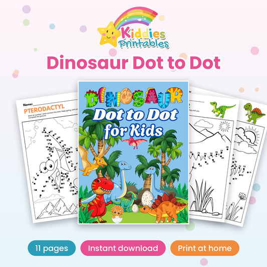 Dinosaur Dot to Dot printable – cover