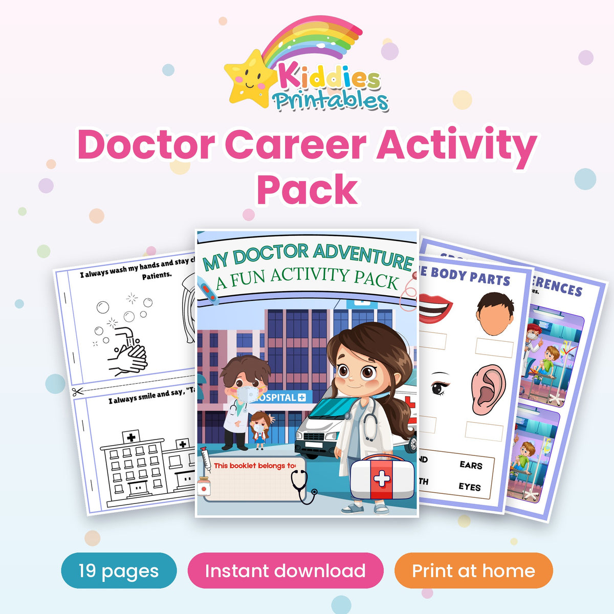 Doctor Career Activity Pack printable – cover