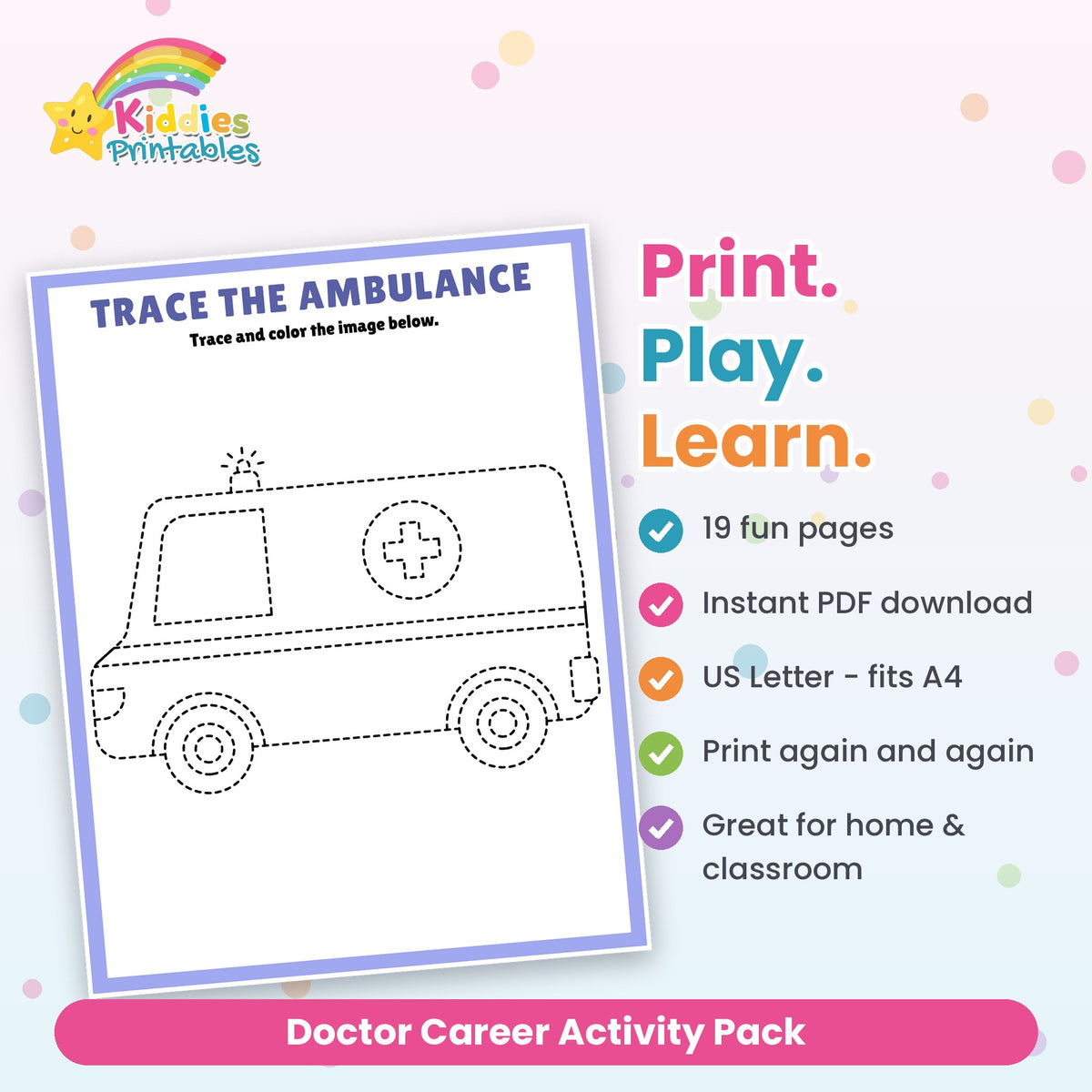 Doctor Career Activity Pack printable – what's included
