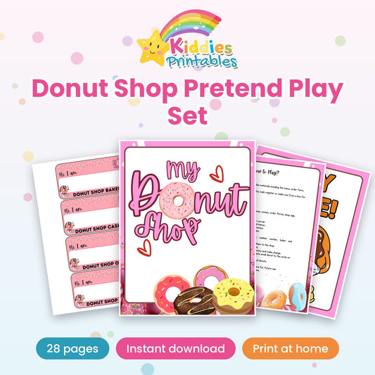 Donut Shop Pretend Play Set printable – cover