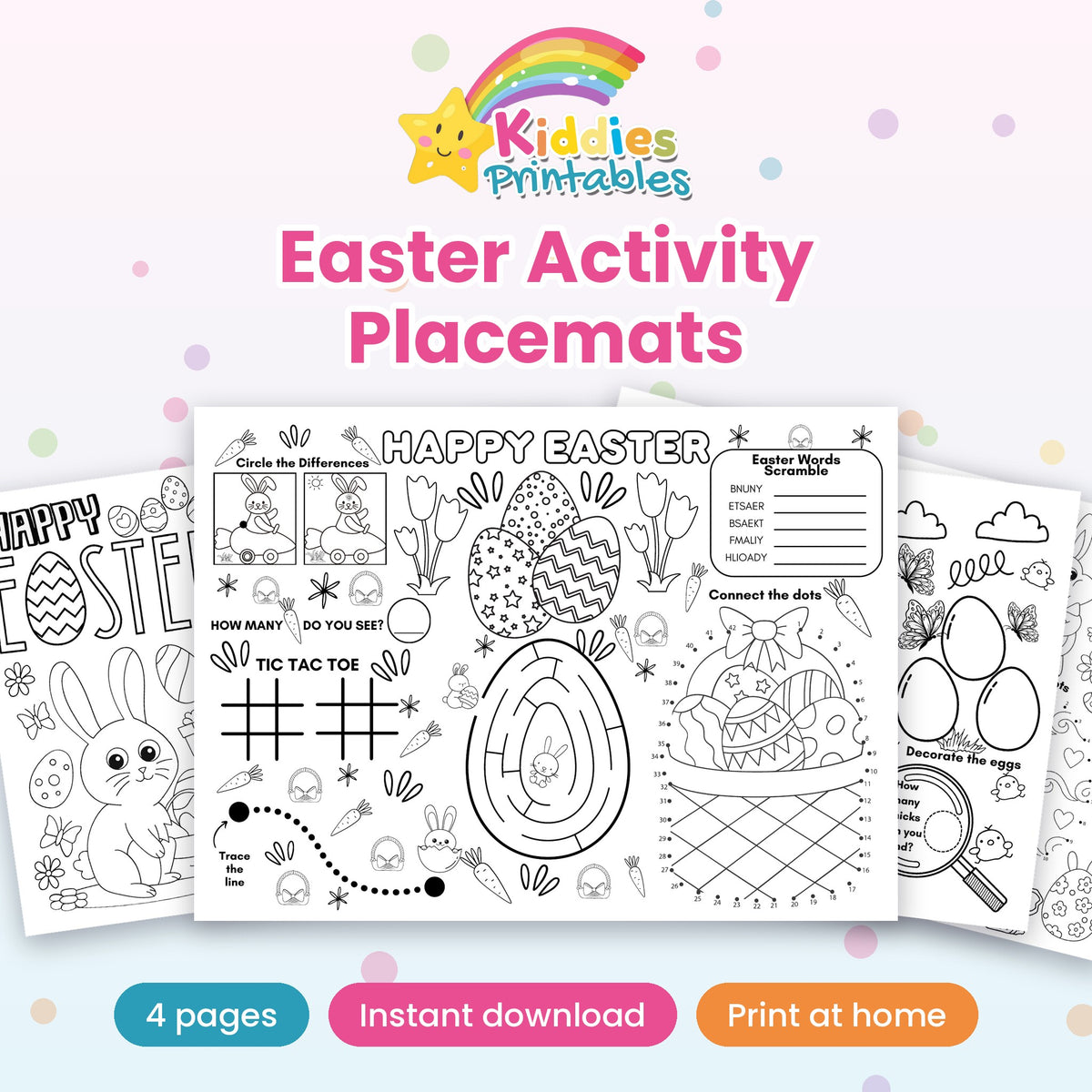 Easter Activity Placemats printable – cover