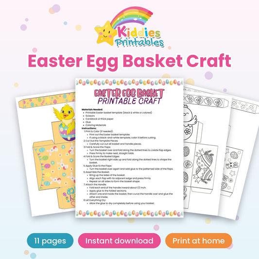 Easter Egg Basket Craft printable – main preview