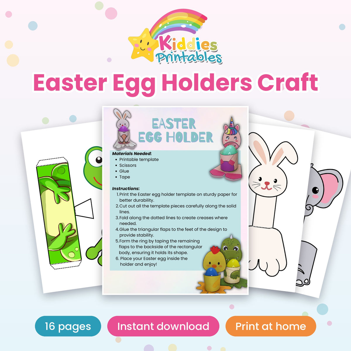 Easter Egg Holders Craft printable – main preview
