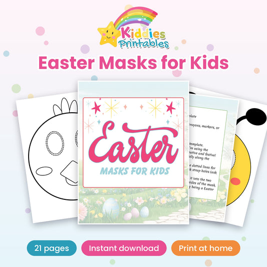 Easter Masks for Kids printable – main preview