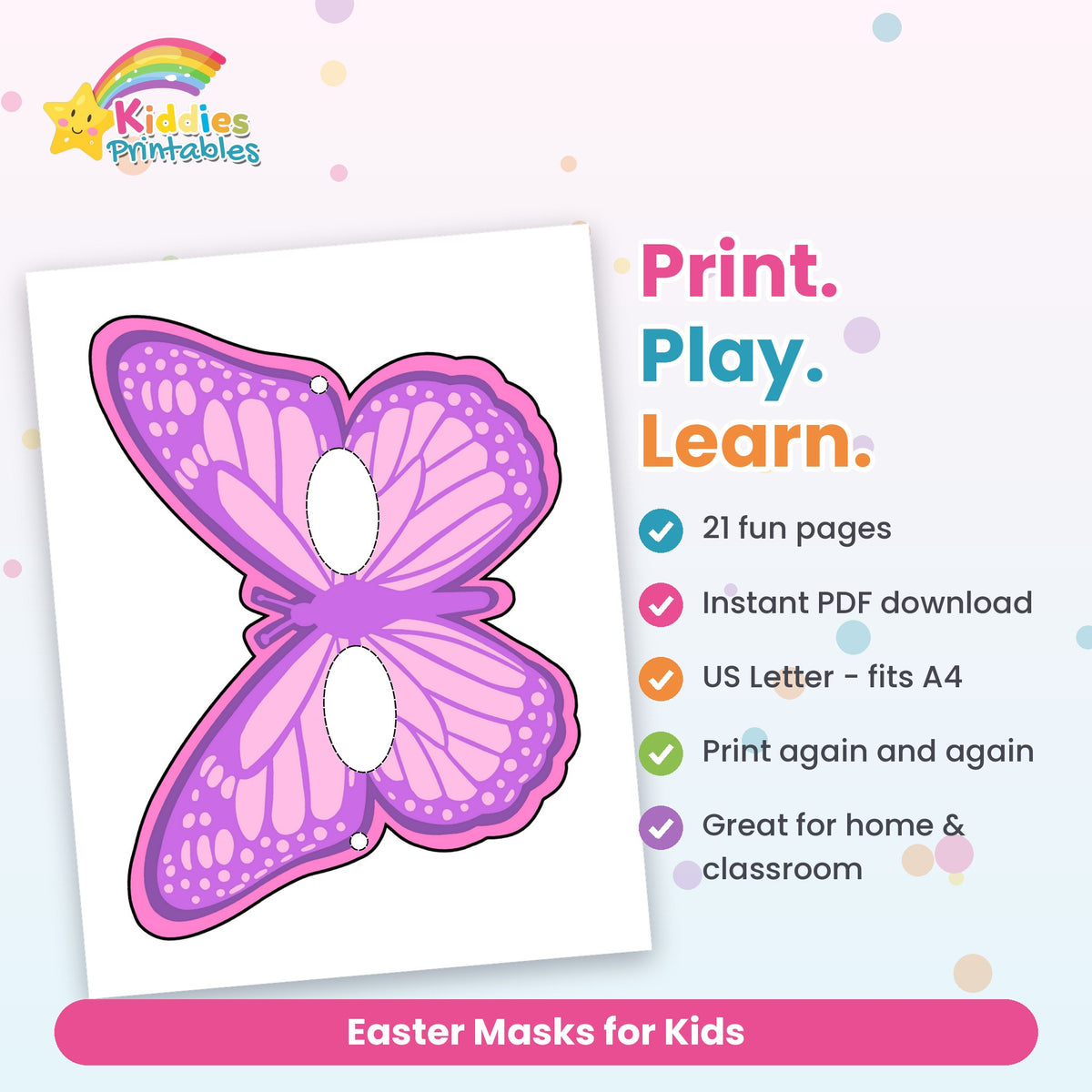 Easter Masks for Kids – features