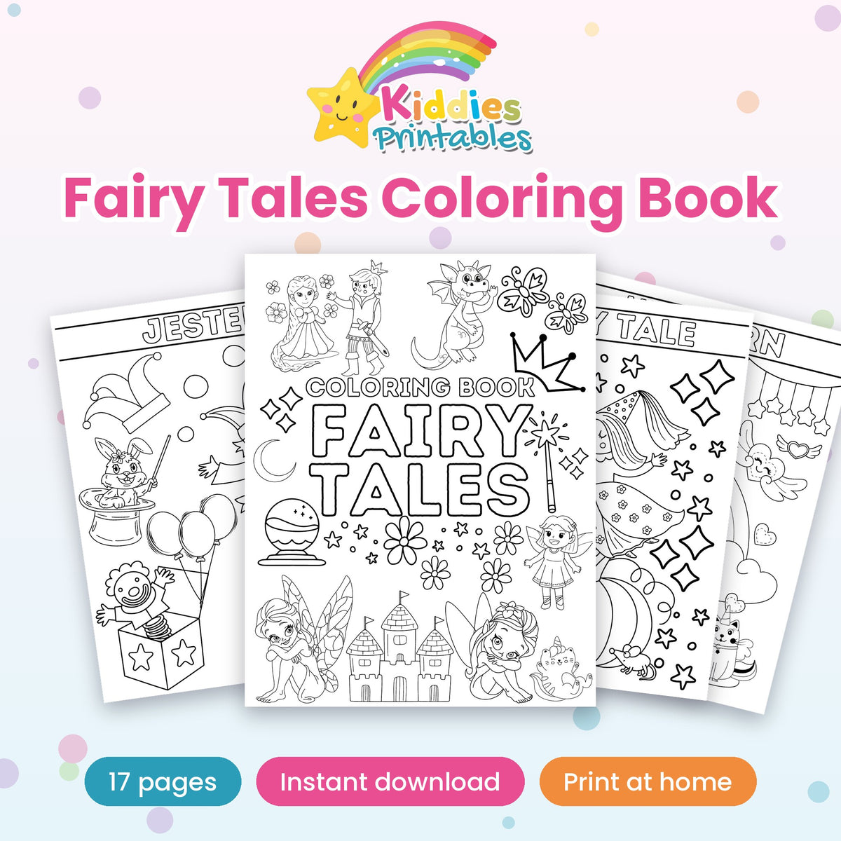 Fairy Tales Coloring Book printable – main preview