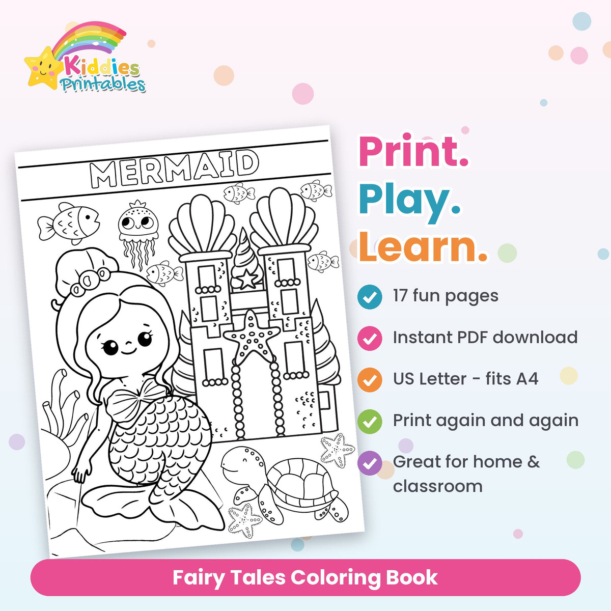 Fairy Tales Coloring Book – features