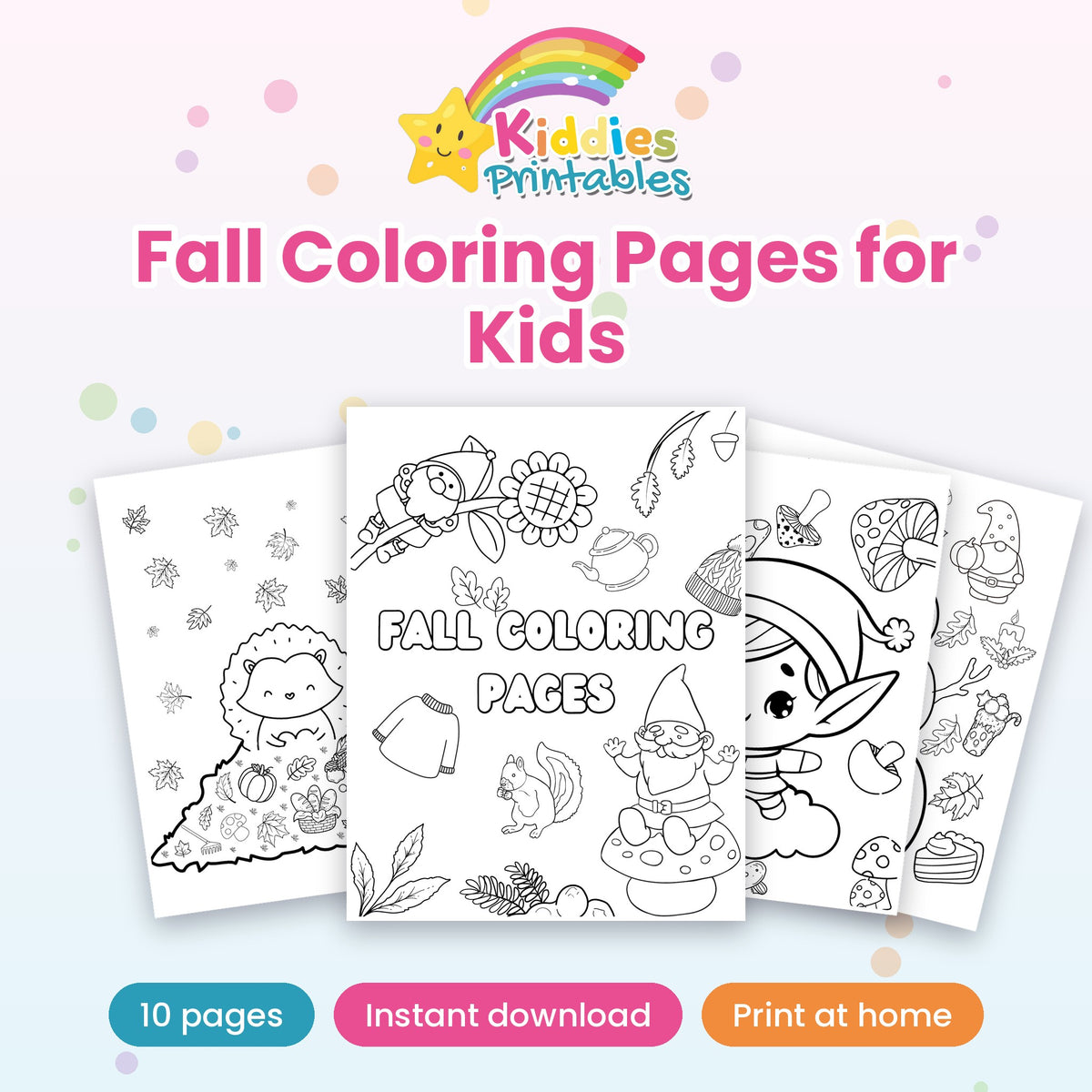 Fall Coloring Pages for Kids printable – cover