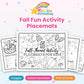 Fall Fun Activity Placemats printable – cover