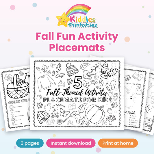 Fall Fun Activity Placemats printable – cover