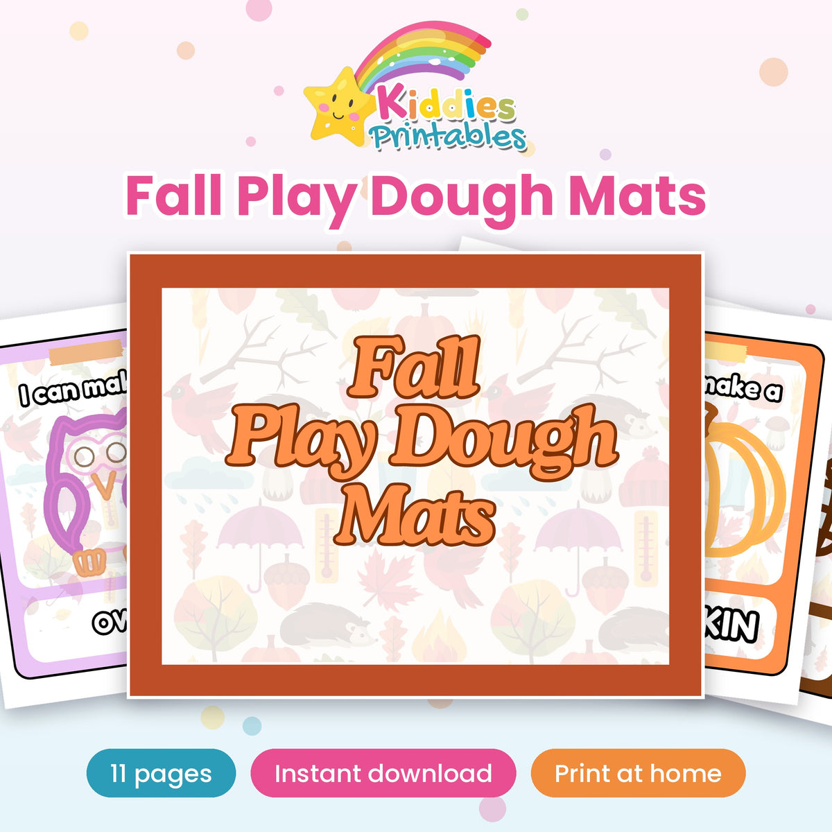Fall Play Dough Mats printable – cover