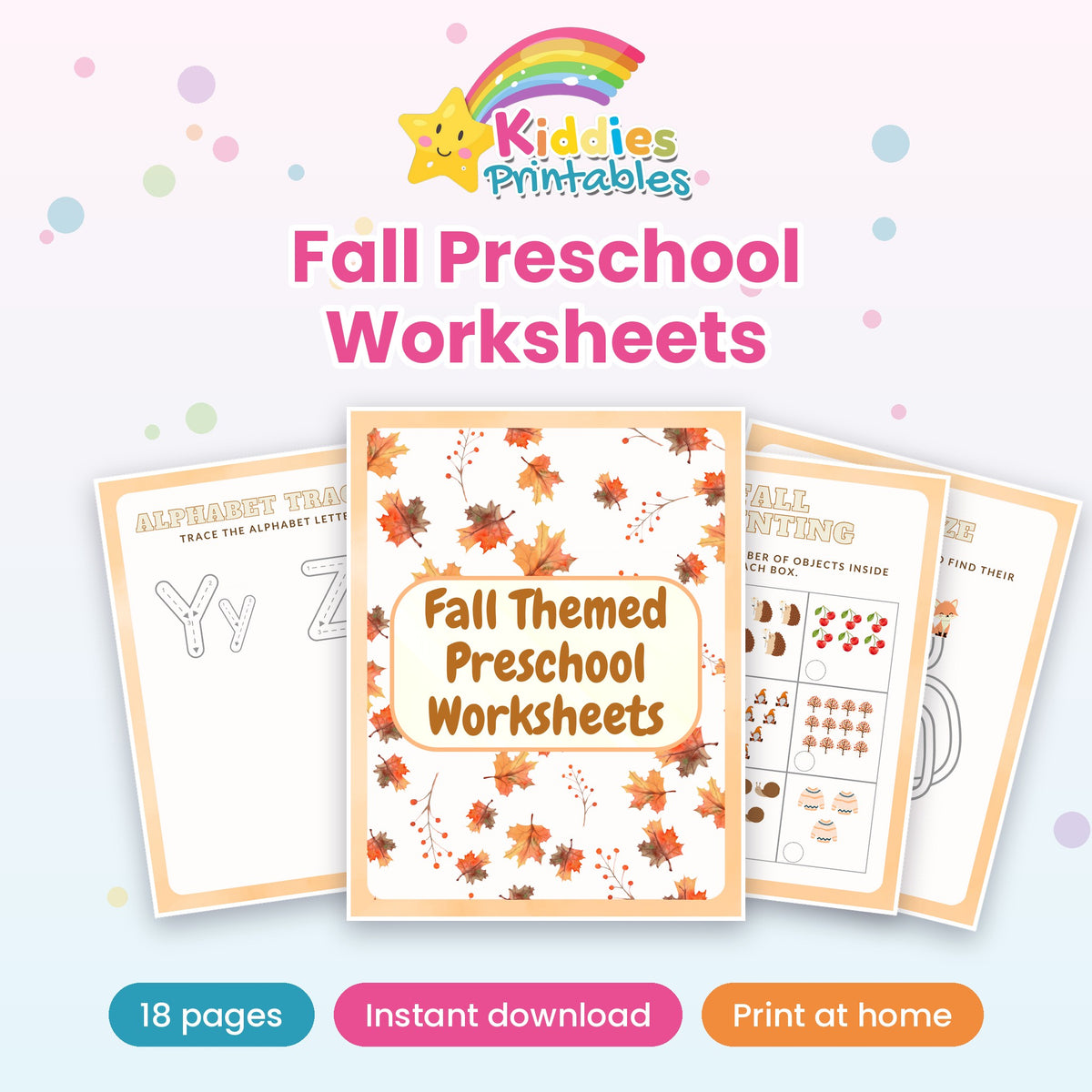 Fall Preschool Worksheets printable – cover