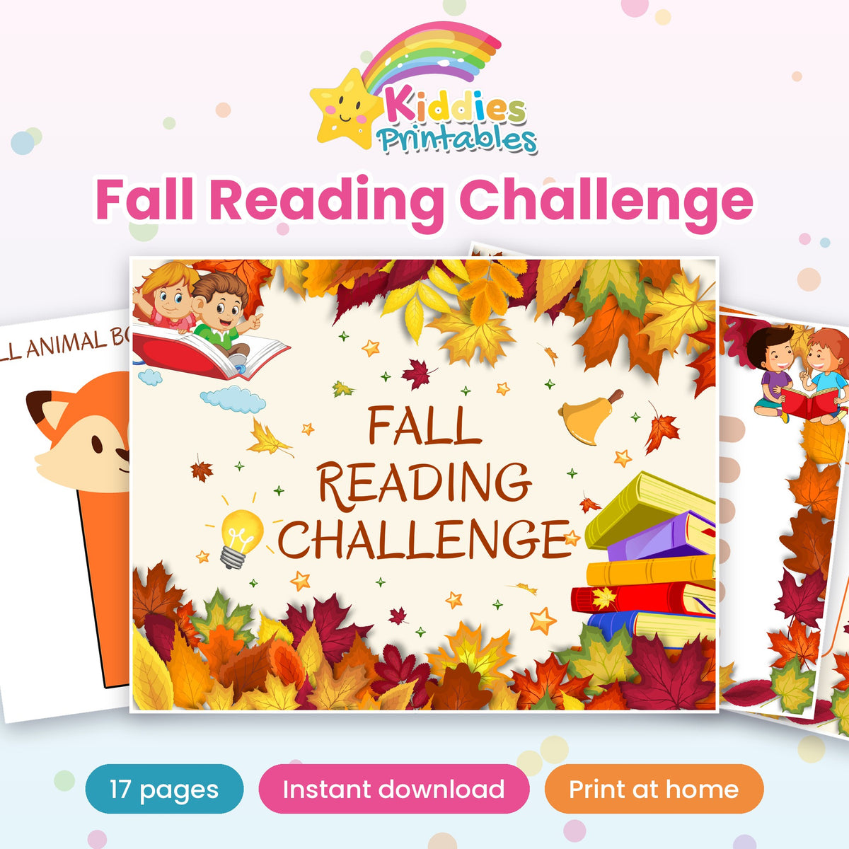 Fall Reading Challenge printable – cover
