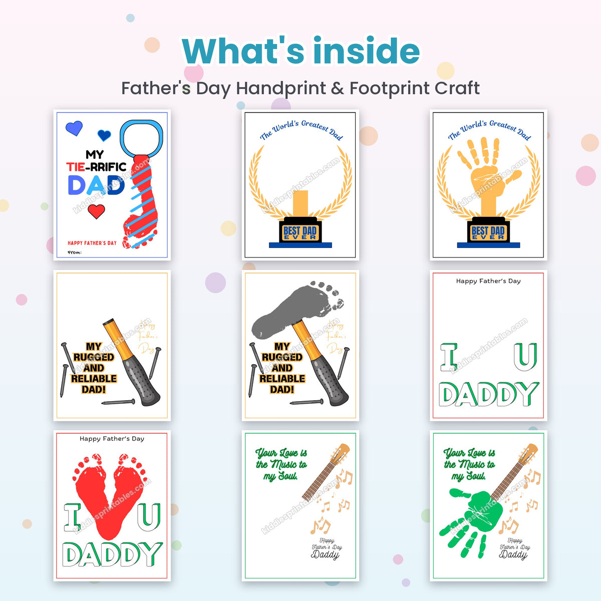 Father's Day Handprint & Footprint Craft – what's inside