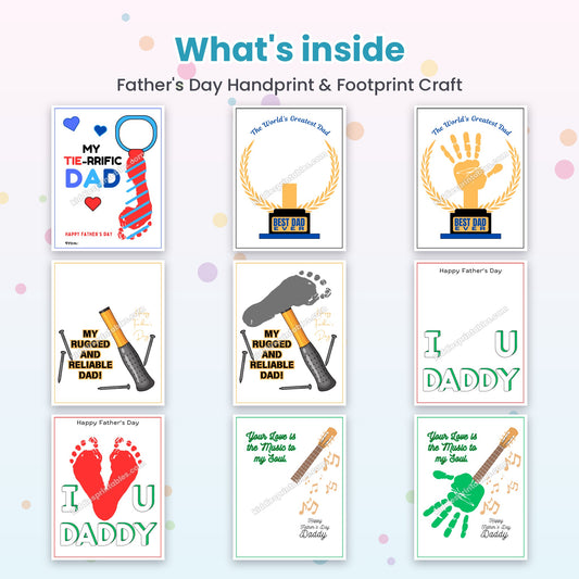 Father's Day Handprint & Footprint Craft – what's inside