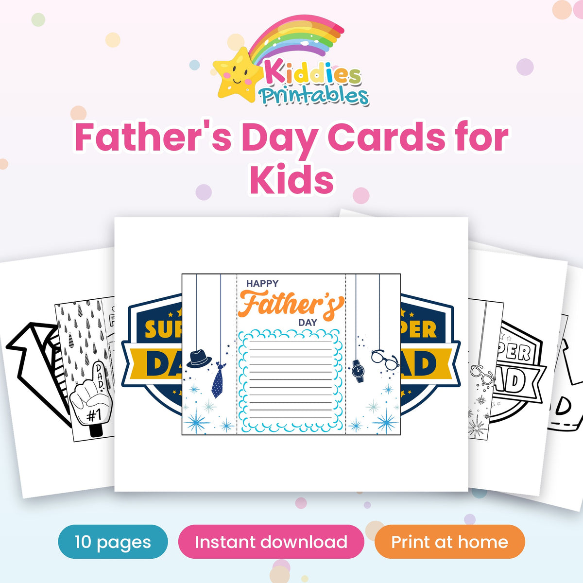 Father's Day Cards for Kids printable – cover