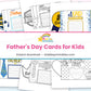 Father's Day Cards for Kids printable – page collage