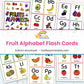 Fruit Alphabet Flash Cards printable – page collage